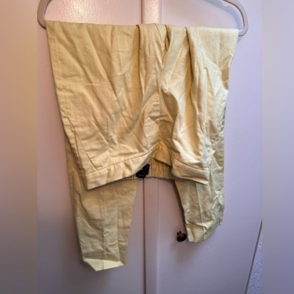 ๐ Banana Republic Hayden Ankle Pants Yellow Size 2 Good - Picture 3 of 3